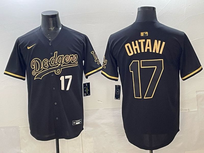 Men 2025 Los Angeles Dodgers #17 Ohtani Black Nike MLB Jersey style 075->los angeles dodgers->MLB Jersey